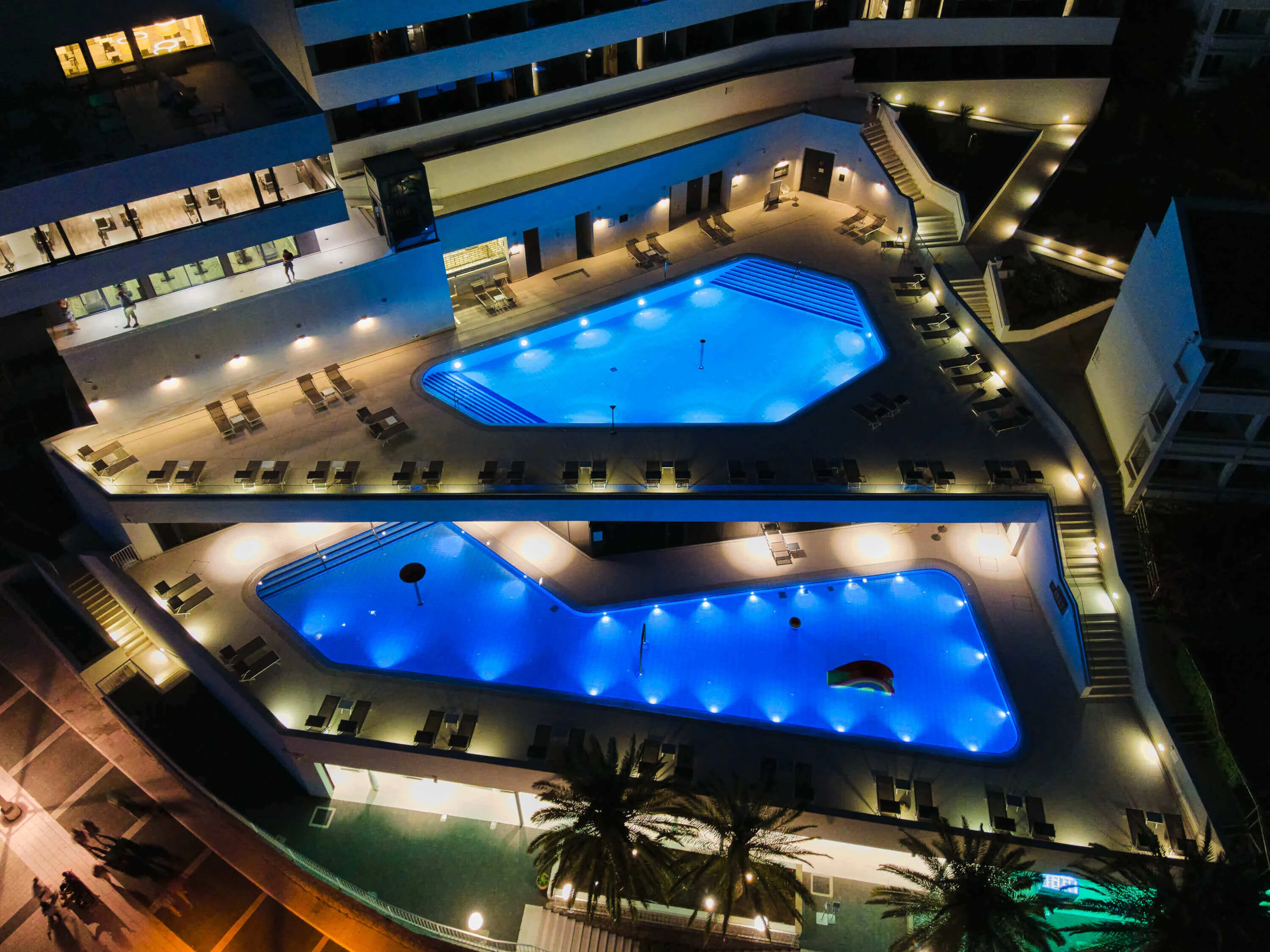 Pool at night